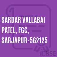Sardar Vallabai Patel, FGC, Sarjapur-562125 College Logo