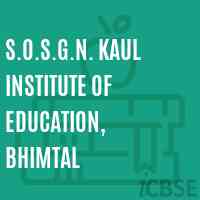 S.O.S.G.N. Kaul Institute of Education, Bhimtal Logo