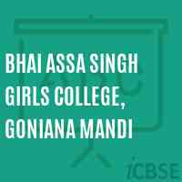 Bhai Assa Singh Girls College, Goniana Mandi Logo