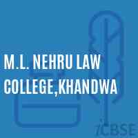 M.L. Nehru Law College,Khandwa Logo