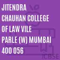 Jitendra Chauhan College of Law Vile Parle (W) Mumbai 400 056 Logo