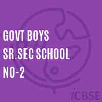 Govt Boys Sr.Sec School No-2 Logo