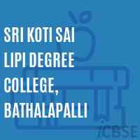 Sri Koti Sai Lipi Degree College, Bathalapalli Logo