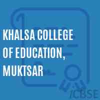Khalsa College of Education, Muktsar Logo