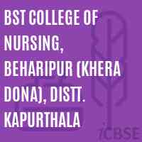 BST College of Nursing, Beharipur (Khera Dona), Distt. Kapurthala Logo