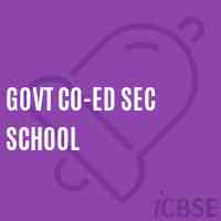 Govt Co-Ed Sec School Logo