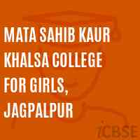 Mata Sahib Kaur Khalsa College for Girls, Jagpalpur Logo