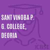Sant Vinoba P. G. College, Deoria Logo