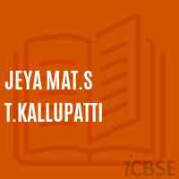 Jeya Mat.S T.Kallupatti Primary School Logo