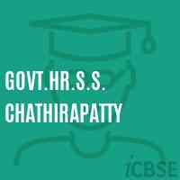 Govt.Hr.S.S. Chathirapatty High School Logo
