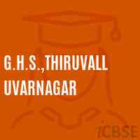 G.H.S.,Thiruvalluvarnagar Secondary School Logo