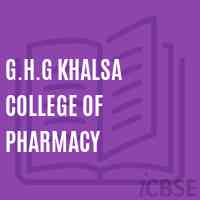 G.H.G Khalsa College of Pharmacy Logo
