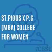 St.Pious X P.G (Mba) College For Women Logo