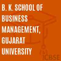 B. K. School of Business Management, Gujarat University Logo