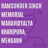 Ramsunder Singh Memorial Mahavidyalya Kharipura, Mehgaon College Logo