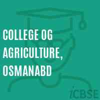 College og Agriculture, Osmanabd Logo