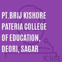 Pt.Brij Kishore Pateria College of Education, Deori, Sagar Logo