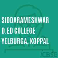 Siddarameshwar D.Ed College Yelburga, Koppal Logo