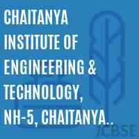Chaitanya Institute of Engineering & Technology, NH-5, Chaitanya Knowledge city, Velugubanda(V), Rajanagaram (M), Rajahmundry,PIN-533296(CC-T9) Logo