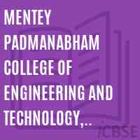 Mentey Padmanabham College of Engineering And Technology, K.G.R.L.College Road,Dirusumarra, Bhimavaram. PIN- 534201(CC-KF) Logo