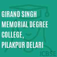 Girand Singh Memorial Degree College, Pilakpur Delari Logo