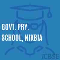 Govt. Pry. School, Nikbia Logo