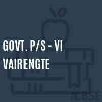 Govt. P/s - Vi Vairengte Primary School Logo