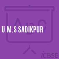 U.M.S Sadikpur Middle School Logo