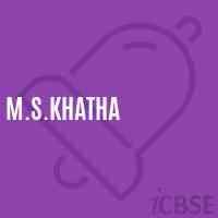 M.S.Khatha Middle School Logo