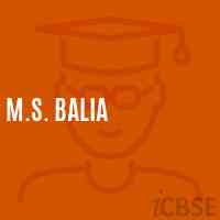 M.S. Balia Middle School Logo