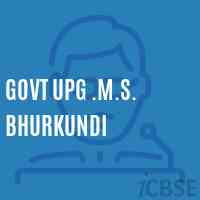 Govt Upg .M.S. Bhurkundi Middle School Logo