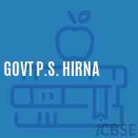 Govt P.S. Hirna Primary School Logo