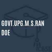 Govt.Upg.M.S.Randoe Middle School Logo