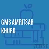 Gms Amritsar Khurd Middle School Logo