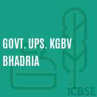 Govt. Ups. Kgbv Bhadria Middle School Logo