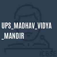 Ups_Madhav_Vidya_Mandir Middle School Logo