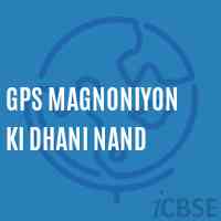 Gps Magnoniyon Ki Dhani Nand Primary School Logo