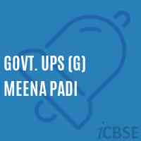Govt. Ups (G) Meena Padi Middle School Logo