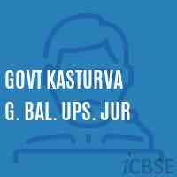 Govt Kasturva G. Bal. Ups. Jur Middle School Logo