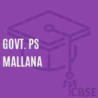 Govt. Ps Mallana Primary School Logo