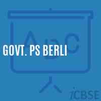 Govt. Ps Berli Primary School Logo