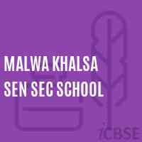 Malwa Khalsa Sen Sec School Logo