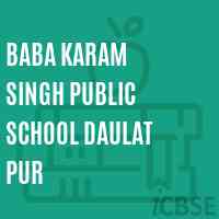 Baba Karam Singh Public School Daulat Pur Logo