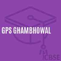 Gps Ghambhowal Primary School Logo