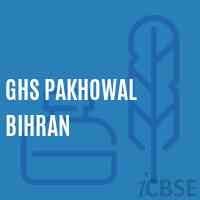 Ghs Pakhowal Bihran High School Logo