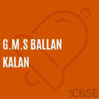 G.M.S Ballan Kalan Middle School Logo