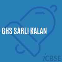 Ghs Sarli Kalan Secondary School Logo
