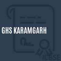 Ghs Karamgarh Secondary School Logo