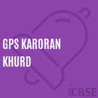 Gps Karoran Khurd Primary School Logo