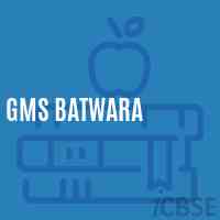 Gms Batwara Middle School Logo